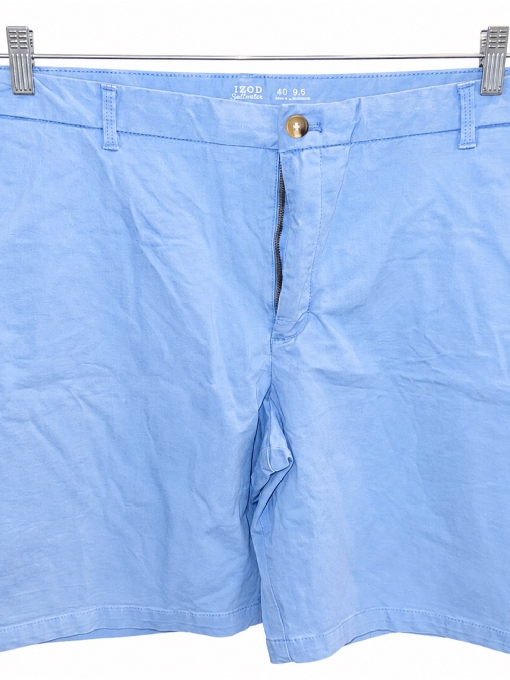Izod Light Blue Men's Flat Front Shorts
